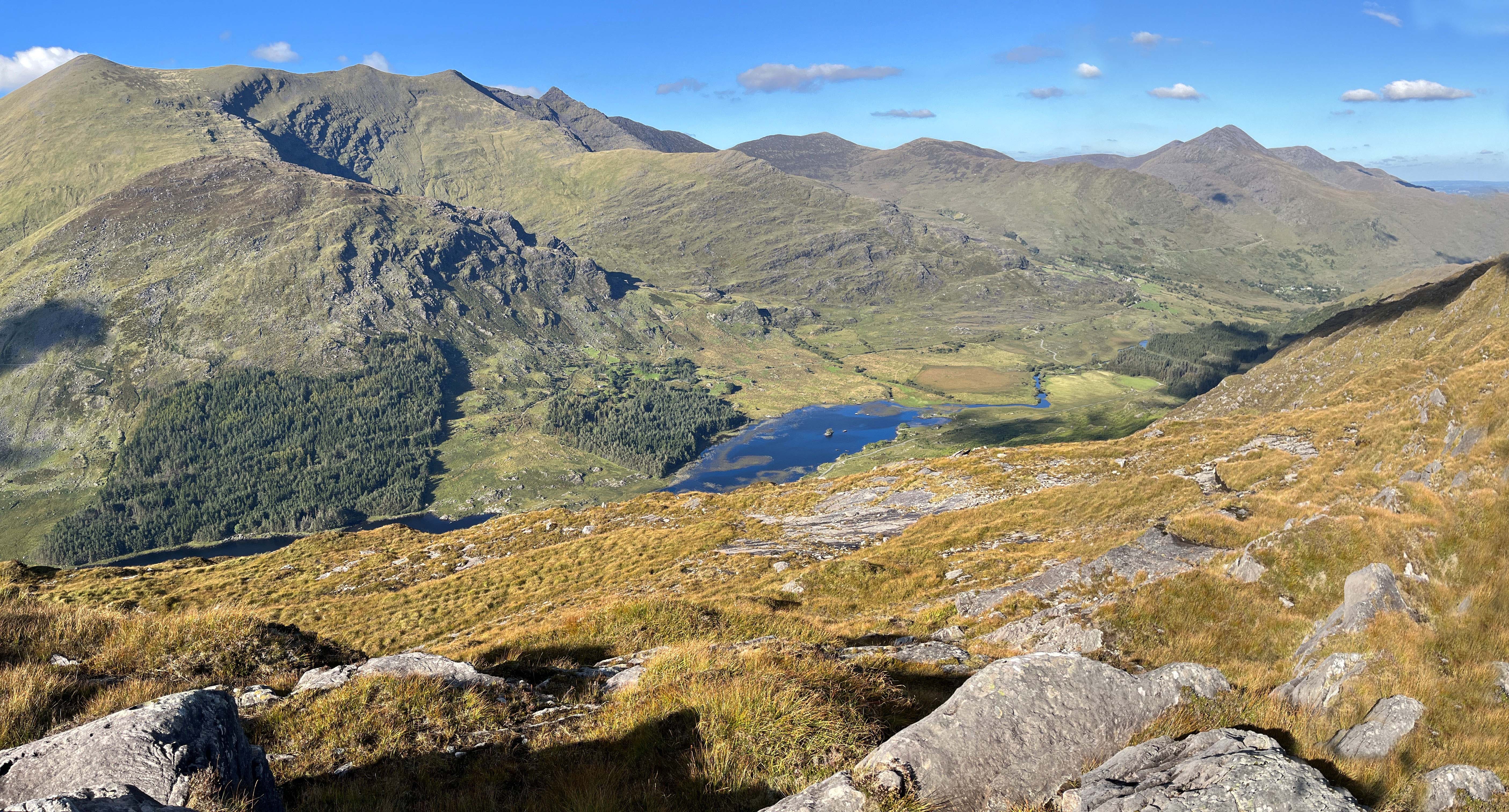 Looking into the Black Valley from ridge