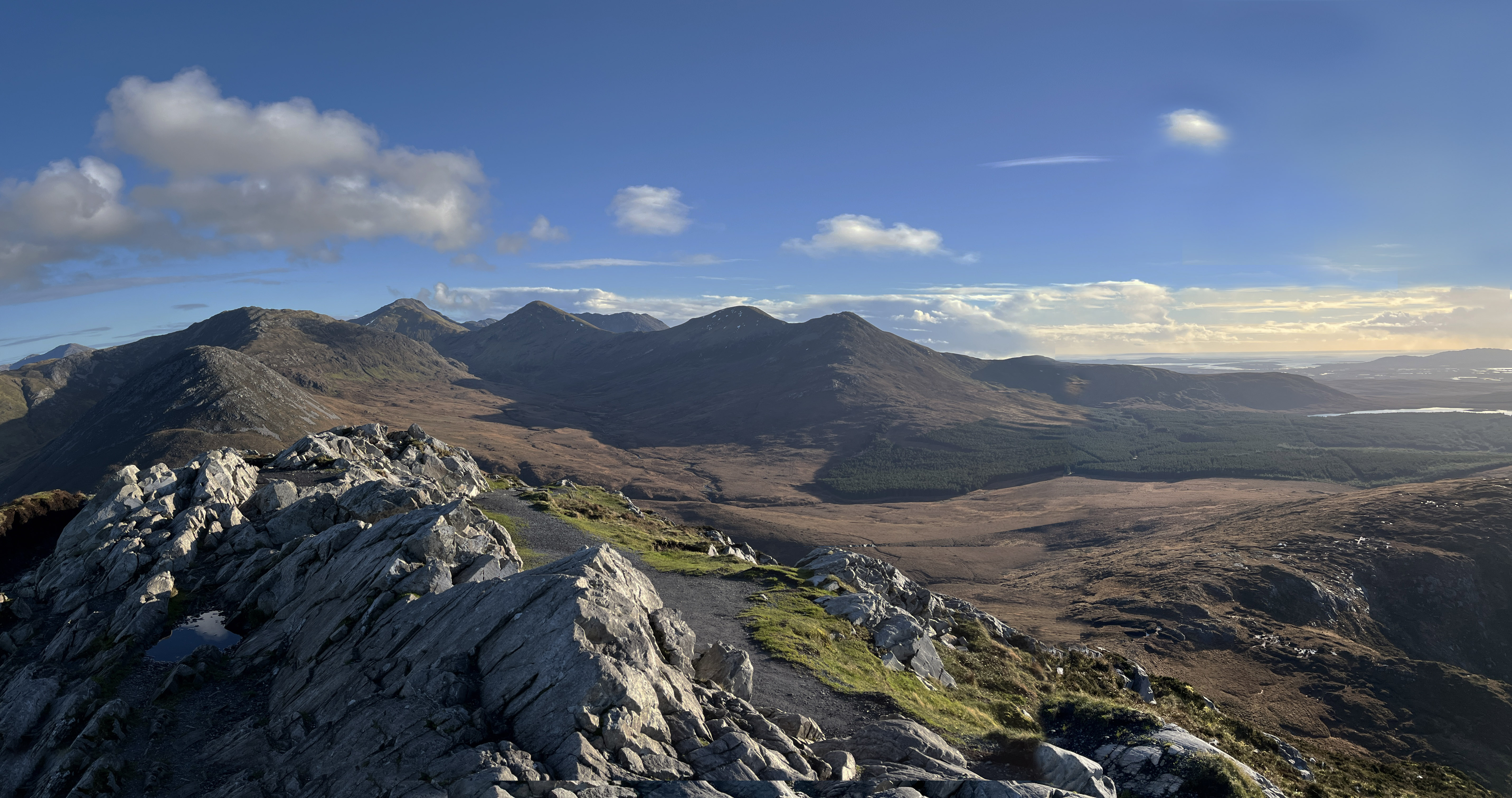 The Twelve Bens from the summit