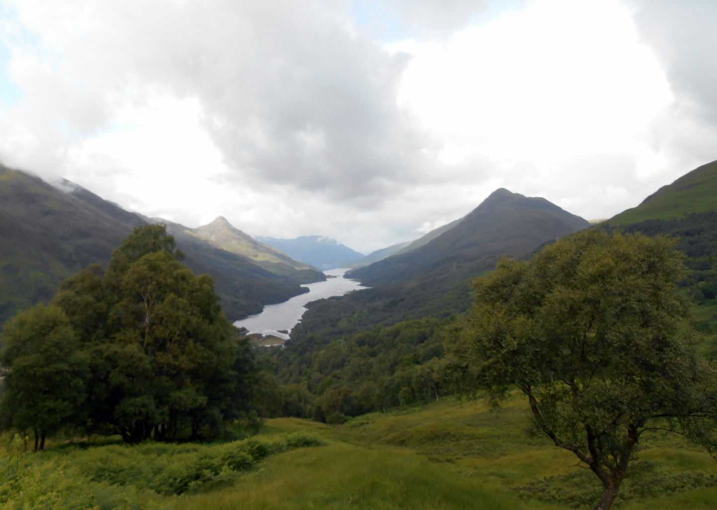 The view down Loch Leven after emerging from the Kinlochleven woods