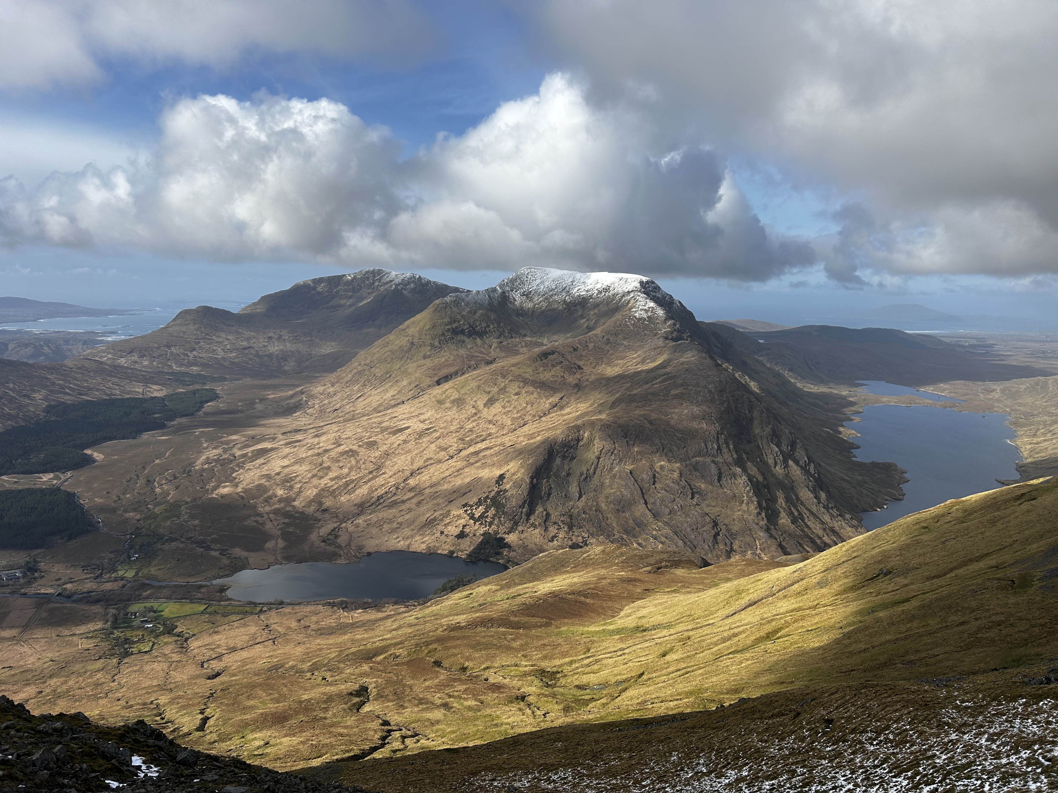 Superb view of Mweelrea and Ben Lugmore from the summit