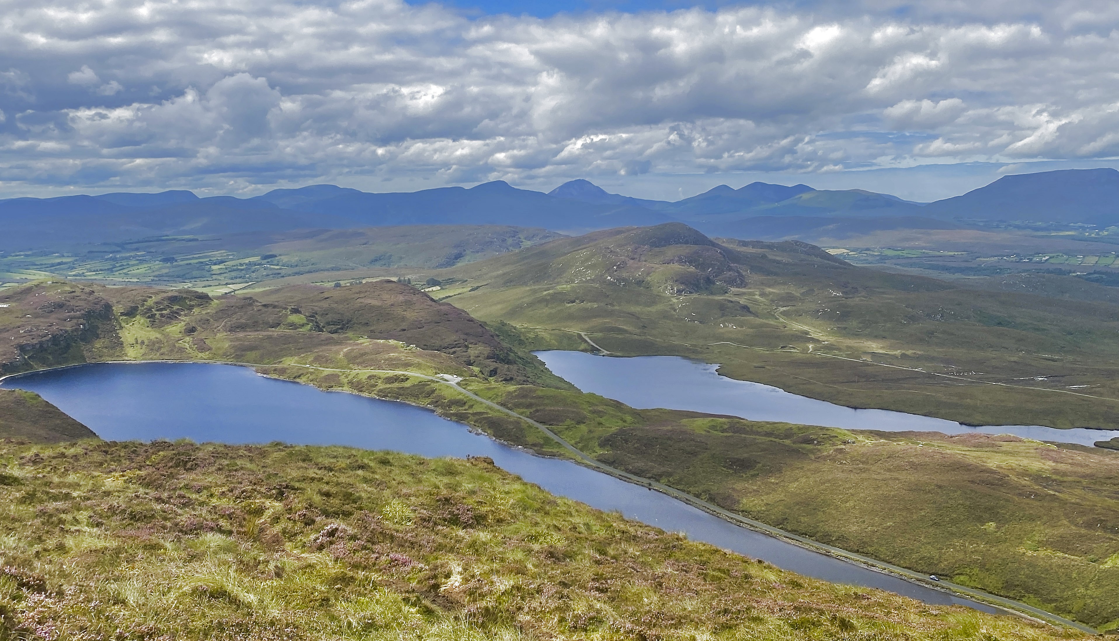 Lough Salt & Lough Greenan from the western slope