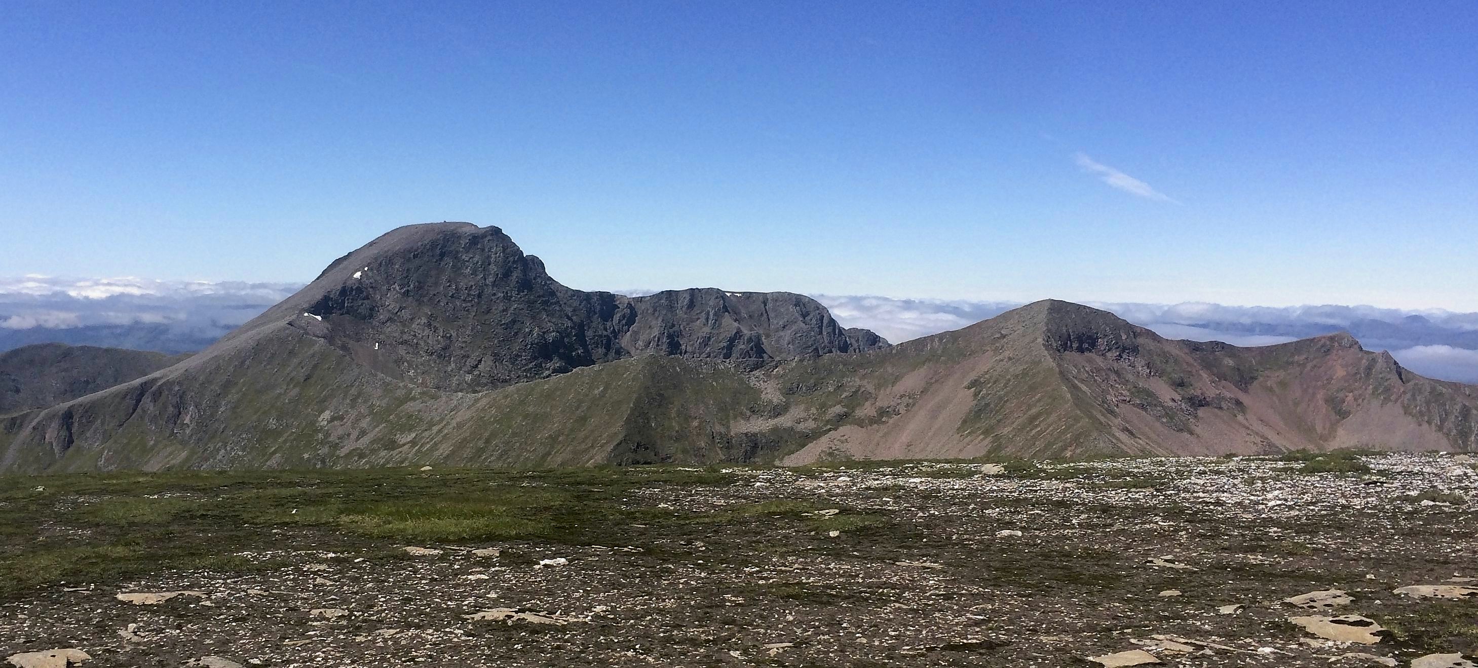 Ben Nevis and Carn Mór Dearg from Aonach Beag